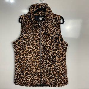 animal print puffer vest